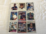 JOE CARTER Lot of 9 Baseball Cards