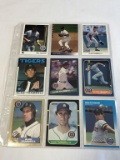 ALAN TRAMMELL Tigers Lot of 9 Baseball Cards HOF