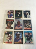 JOE CARTER Indians Lot of 9 Baseball Cards