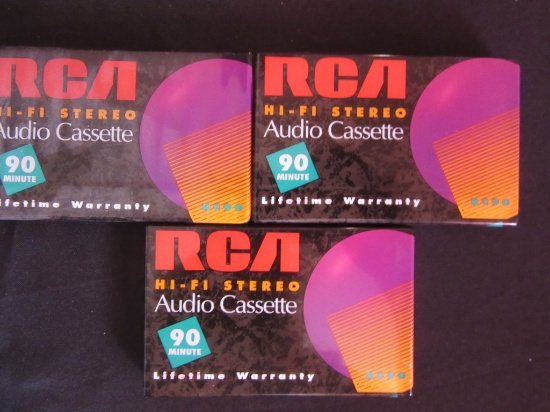 Lot of 3 RCA Hi-Fi Stero Audio Cassette 90min