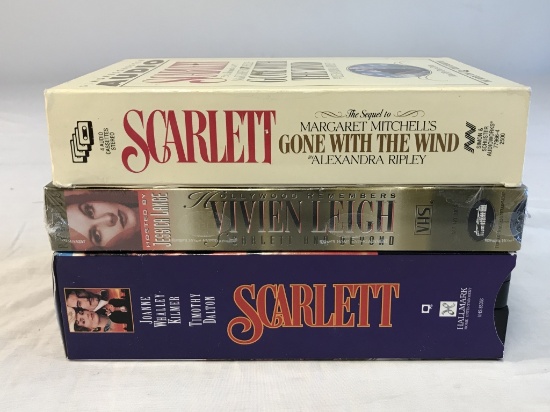 GONE WITH THE WIND Scarlett, VHS & Audio Cassette