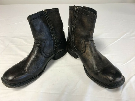 Men's BED STU Leather Zippered Ankle Boots sz 9