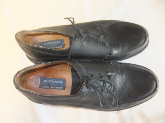 Pair of Leather Size 11.5 Shoes and 4 Belts