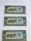 lot of 3 Laos 5 Kip Banknotes, crisp UNC