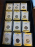 Lot of 12 SGS graded quarter coin slabs 1966-1973