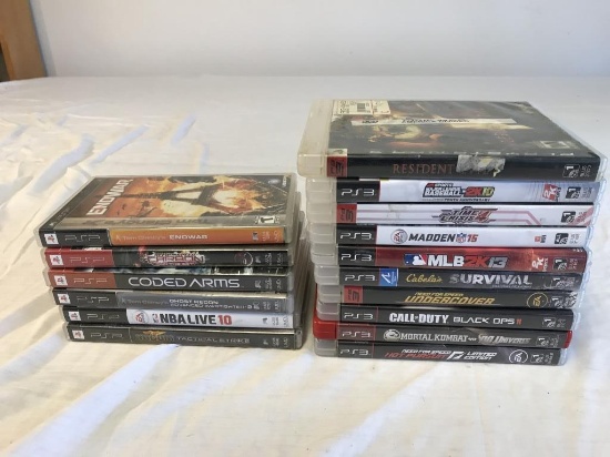 Lot of 16 Playstation 3 PS3 & PSP Video Games