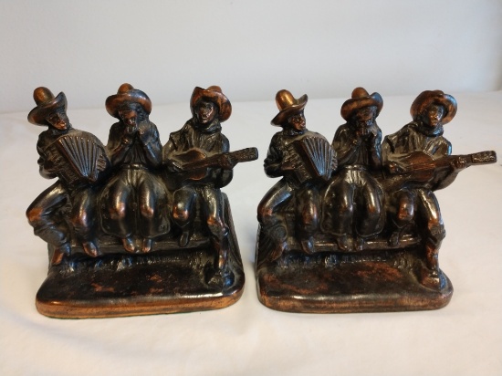 Pair of vintage Ray Dodge singing cowboy bookends