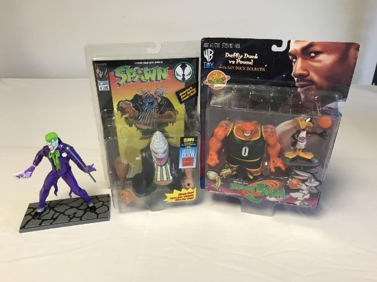 Lot of 3 Action Figures- Spawn, Space Jam & Joker