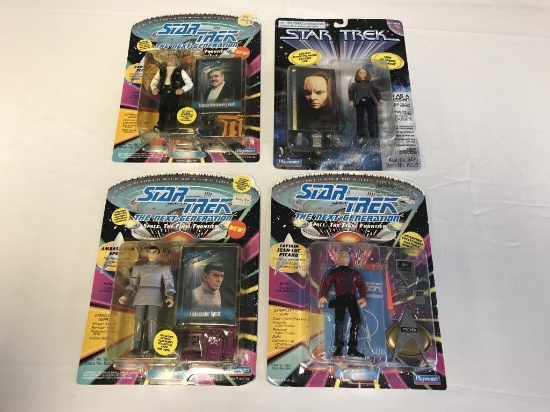 Lot of 4 STAR TREK Action Figures- Spock, Scotty,