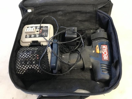 Ryobi Cordless Drill W/ 2 Batteries. Case, charger