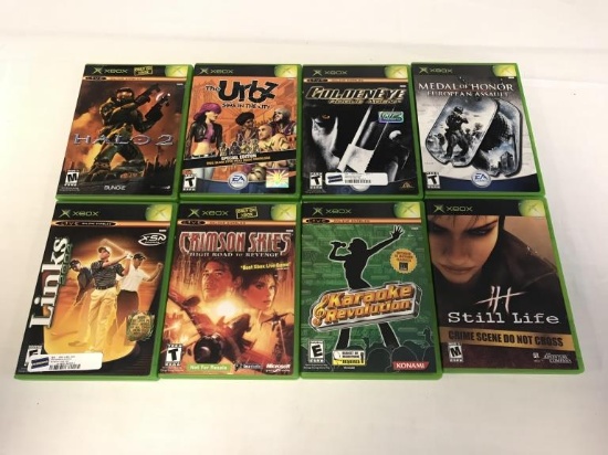 Lot of 8 XBOX Video Games-Halo 2, Goldeneye