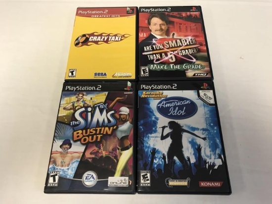 Lot of 4 Playstation 2 Games-Crazy Taxi, Sims