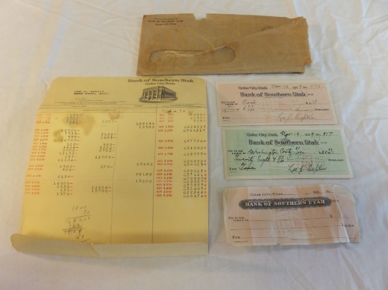 Lot of Vintage Bank of Southern Utah Items