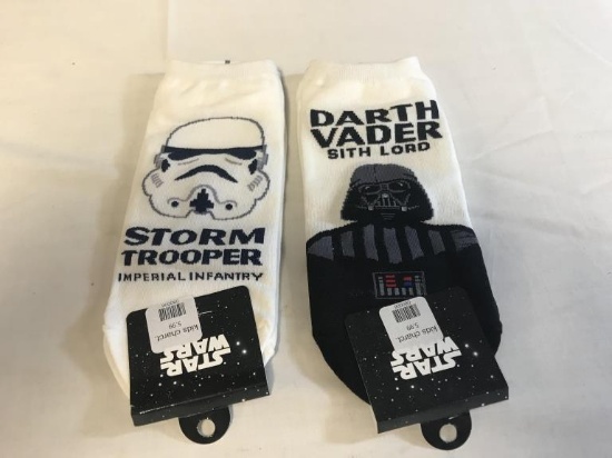 Lot of 2 pairs of Children's Star Wars Socks NEW