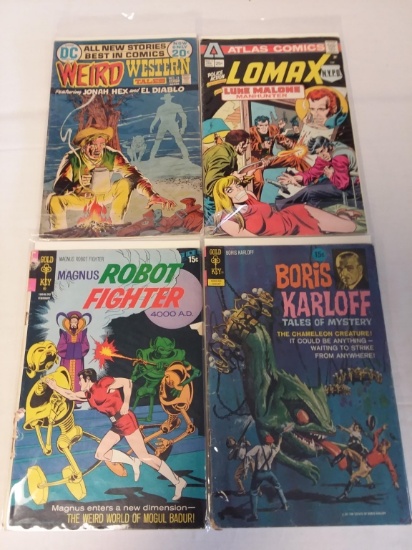 Lot of 4 GOLD KEY, DC WEIRD WESTERN, ATLAS Comics