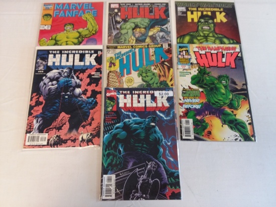 Lot of 7 THE INCREDIBLE HULK Marvel Comic Books