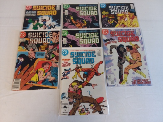 Lot of 7 SUICIDE SQUAD DC Comic Books