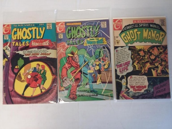 Lot of 3 GHOSTLY TALES/GHOST MANOR Charlton Comics