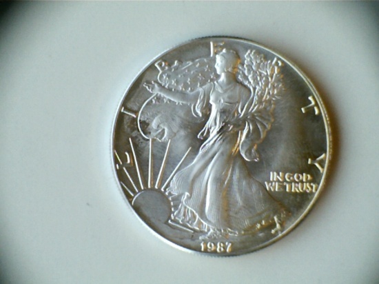 1987 1oz .999 Silver American Eagle Dollar