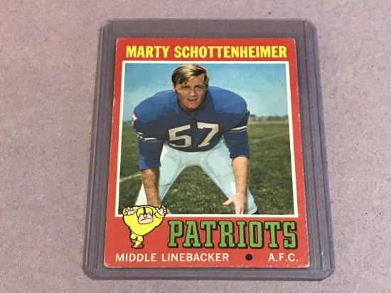 MARTY SCHOTTENHEIMER Patriots 1971 Topps Football