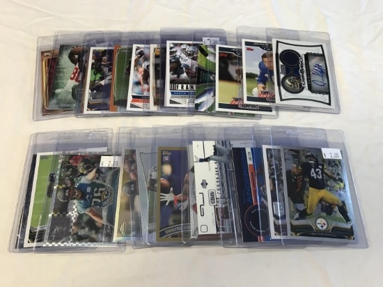 Lot of 25 FOOTBALL Cards with Stars & Inserts