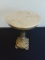 Small Brass Victorian Round Table w/ Stone Top