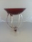Jozefina Krosno Poland Art Glass Red Bowl