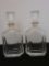 Set of 2 glass decanters