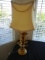 30' Tall Gold Leaf Color Lamp with Shade