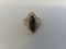.925 Silver 3.8g Black Stone Ring Size 8