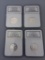 Lot of 4 2001-S Silver Washington State Quarters
