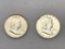 Pair of 1949/1961 .90 Silver Franklin Half Dollars