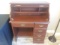 Vintage Wooden Roll-Top Desk 33