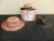 Lot of 3 Wide-Brimmed Hats with Hat Box