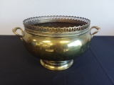 Large Brass Bowl with Handles 7