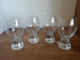 Set of 4 leaded crystal water classes