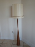 Mid century modern wood floor lamp
