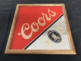 Vintage COORS Mirror Sign Breweriana Man Cave Bar