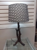 Lamp with Faux-Wood Base
