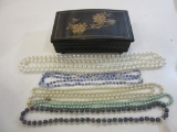 Lot of 5 Costume Jewelry Necklaces w/ Music Box