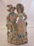 Vintage Porcelain Couple Figurine w/Gold Highlight