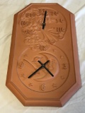 Terracotta Clay Battery Moon Clock & temperature