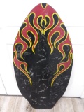 Black Skim Board with Flame Design 40.5