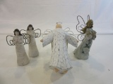 Lot of 4 Angels w/ Wire Wings