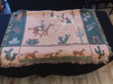 Goodwin Weavers Western Blanket 4'x6' 1950s