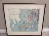 Framed and Matted Map
