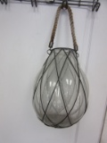 Molded Glass Orb With Rope Handle