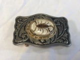 Vintage Western belt buckle with Real Scorpion
