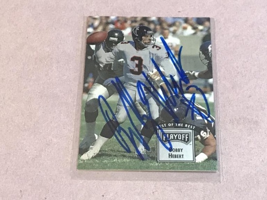 BOBBY HERBERT 1993 Playoff AUTOGRAPH Football Card