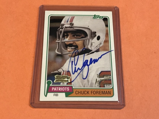 CHUCK FOREMAN Patriots 2001 Topps Autograph Insert